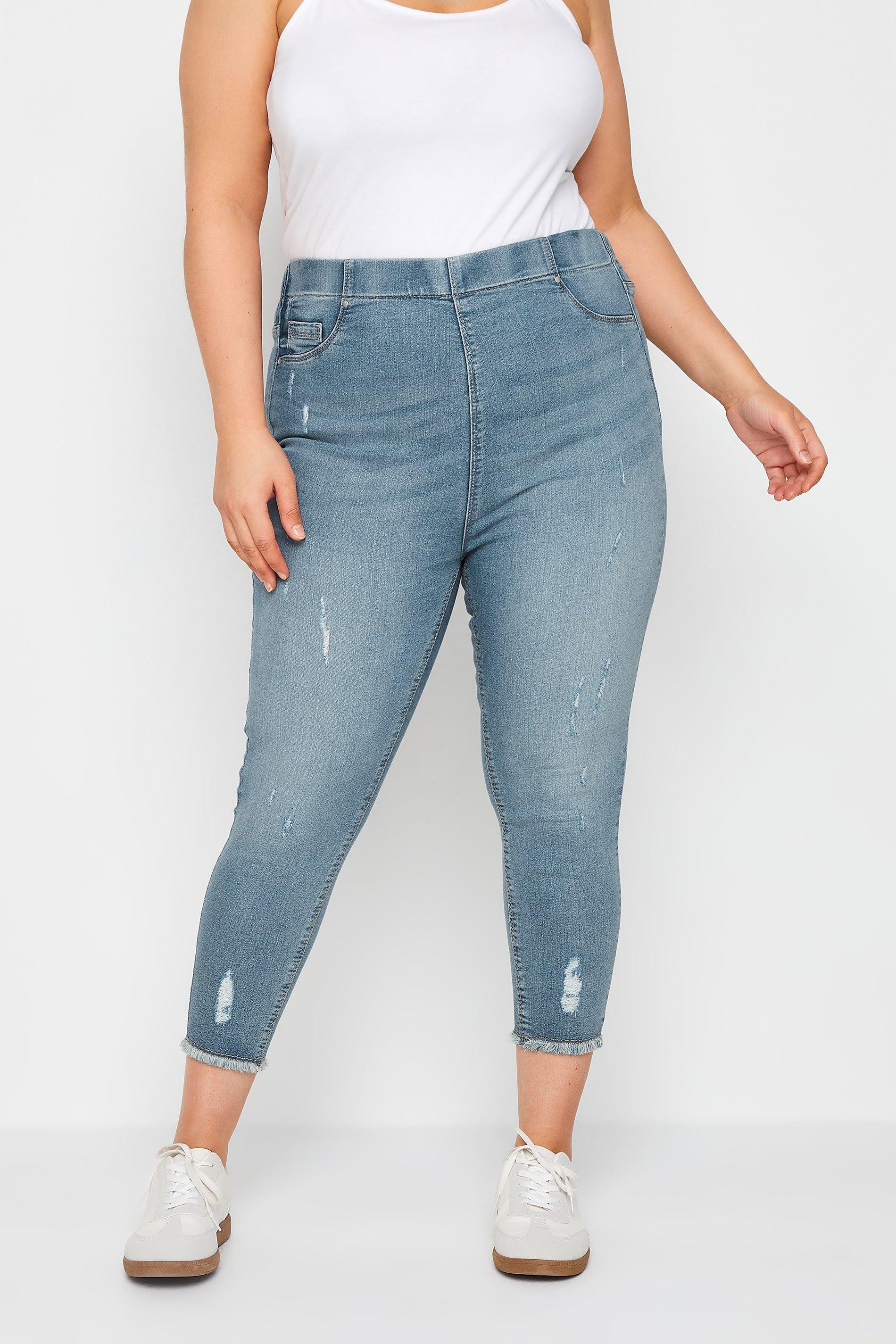 Distressed Cropped Jeggings